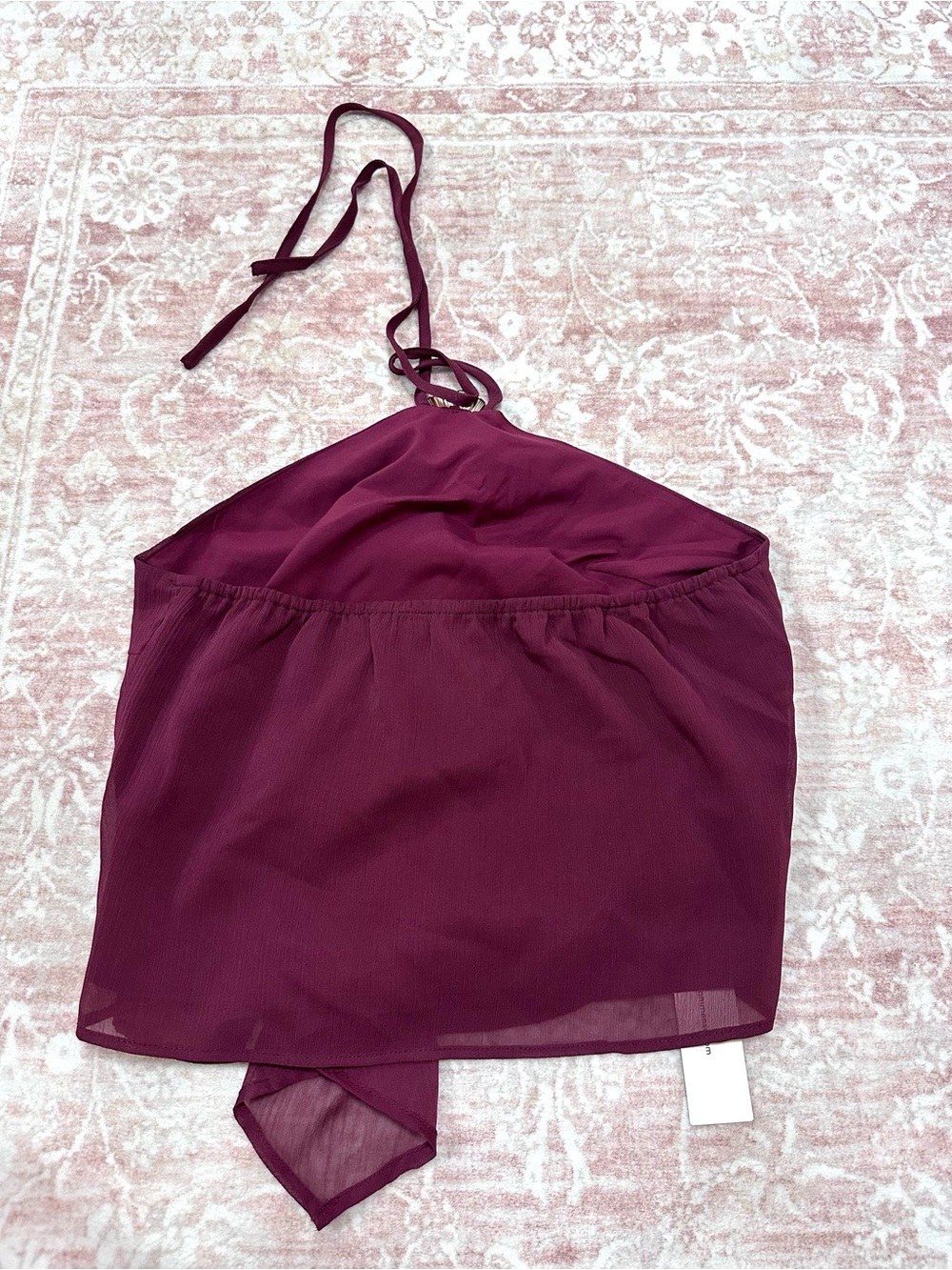NWT 🥀 Commense Chiffon Halter Top W/ Golden Shell - Picture 8 of 10